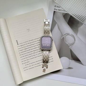 閃亮Bling光澤菱格 Apple Watch 金屬錶帶