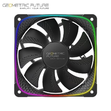 Geometric Future 幾何未來 Squama 龍鱗 2503RB 12cm ARGB風扇 黑色 反向扇