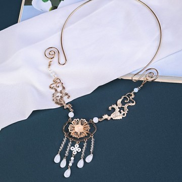 漢服配飾瓔珞項圈女古風項鏈流蘇吊墜明制古裝發飾復古宋制飾品