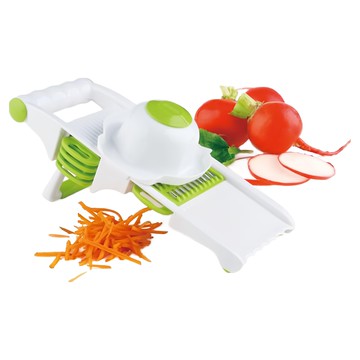 WHOLE HEIGHT 闔樂泰 五合一蔬果料理器  刀片11 x 4.4 x 0.4cm 料理器28 x 10.3 x 4.3cm 護手器11.3 x 11 x 6cm 防滑腳架8.9 x 8.4 x 1.7cm  綠色  1個