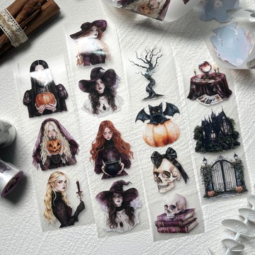 萬聖節少女遮蔽膠帶