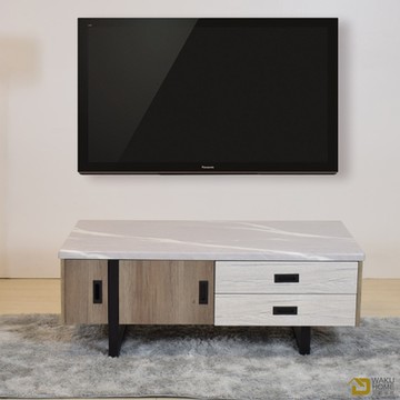 WAKUHOME 瓦酷家具Lara雙色4.3尺大茶几寬130X深66X高49.5公分