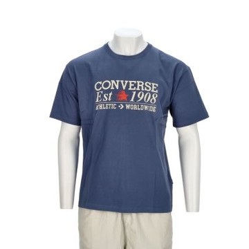 Converse Peached Cotton Jersey Tee 男款 藍色 印花 T恤 短袖 MCH687-UFL