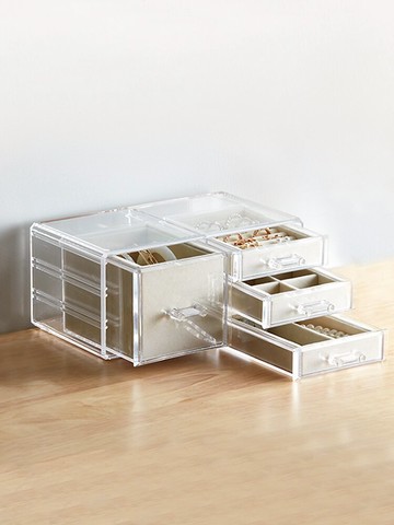 首飾收納盒女耳環耳釘手飾品耳飾架收拾亞克力大容量透明簡約盒子