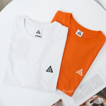 【Sharkhead】現貨 Nike ACG 短袖 全白 橘色 刺繡 基本款 小標 基本款 DJ3643-121 819