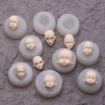 超輕粘土硅膠臉模通用包子饅頭正比大中小號Q版軟陶泥黏土臉模具