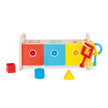 法國Janod - 小小STEAM系列-形狀鑰匙盒