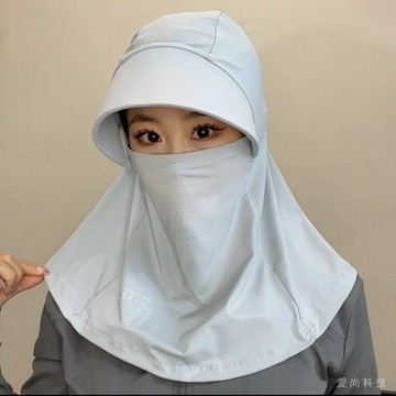 全臉遮陽帽子女 夏季帽 防紫外綫 戶外騎行 護頸麵罩太陽帽