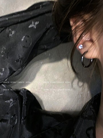 中性風簡約圈圈耳環2022年新款潮通勤耳扣耳釘女夏耳飾ins冷淡風