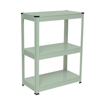 樂嫚妮 落地三層角鋼架收納置物架-60X30X80cm-4色灰湖綠