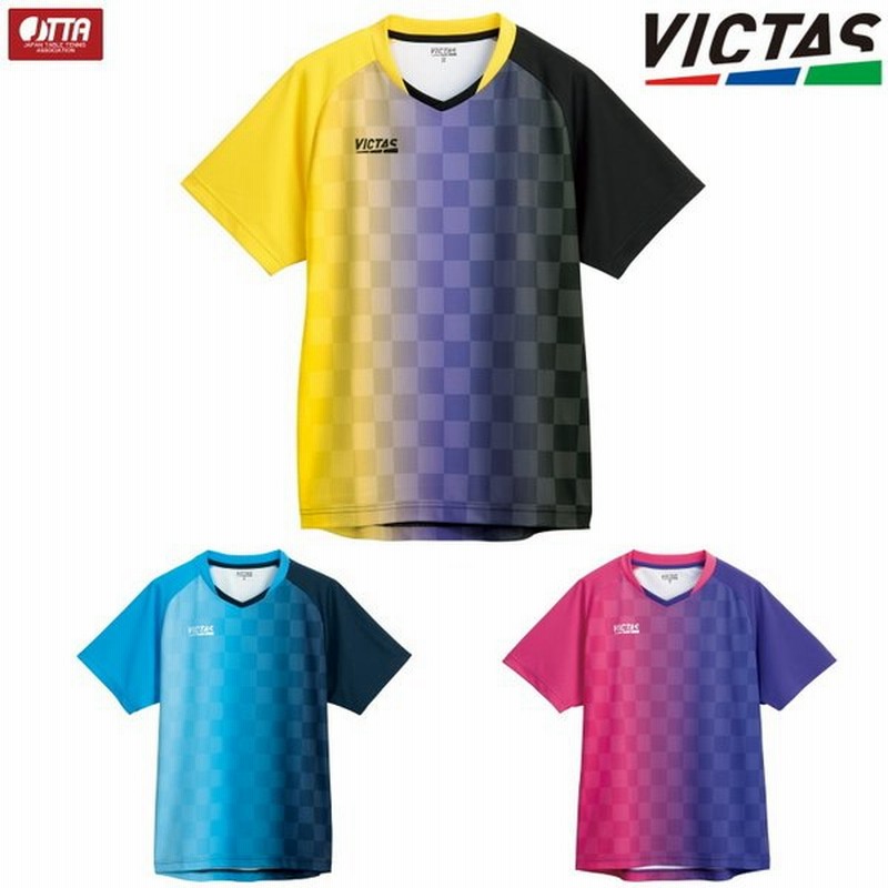卓球ユニフォーム Victas Play ヴィクタス バーティカルグラデーションゲームシャツ メンズ レディース 通販 Lineポイント最大0 5 Get Lineショッピング