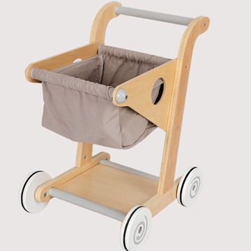 木質寶寶手推車 仿真購物車 過家家玩具 幼兒園遊戲道具 兒童過家家廚房購物車玩具 多功能購物手推車 煮做飯益智  出口韓