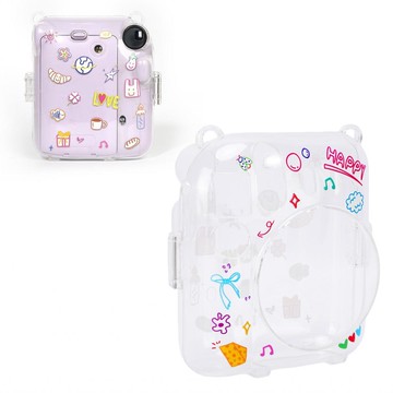 透明即時相機保護套，適合 Instax Mini 12 硬殼