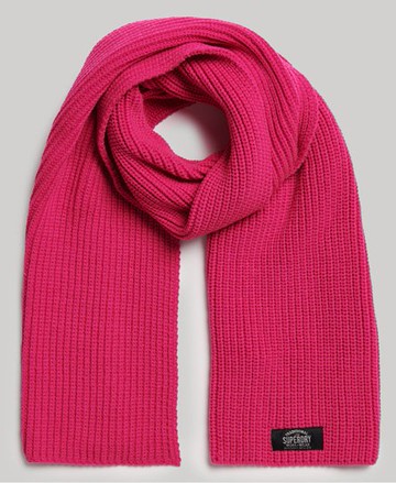Superdry Women's Women's Classic Knit Scarf Pink / Pink Peacock - Size: 1SIZE