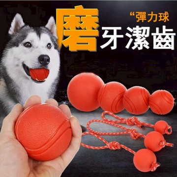 🌈PEt✨寵物網球紋實心橡膠玩具球  耐咬磨牙  橡膠彈力球 狗狗玩具  狗球耐咬訓狗球 狗啃咬球