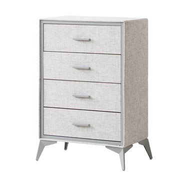 【Amos】仿亞麻布紋四抽收納櫃亞麻白