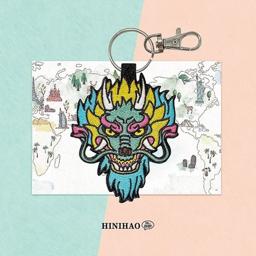 雙面刺繡鑰匙圈-龍