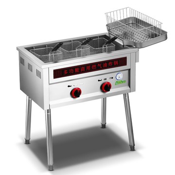 立式商用油炸專用鍋炸油條機燃煤氣擺攤炸串麻球花雞排翅多功能爐70-SFY 保售後