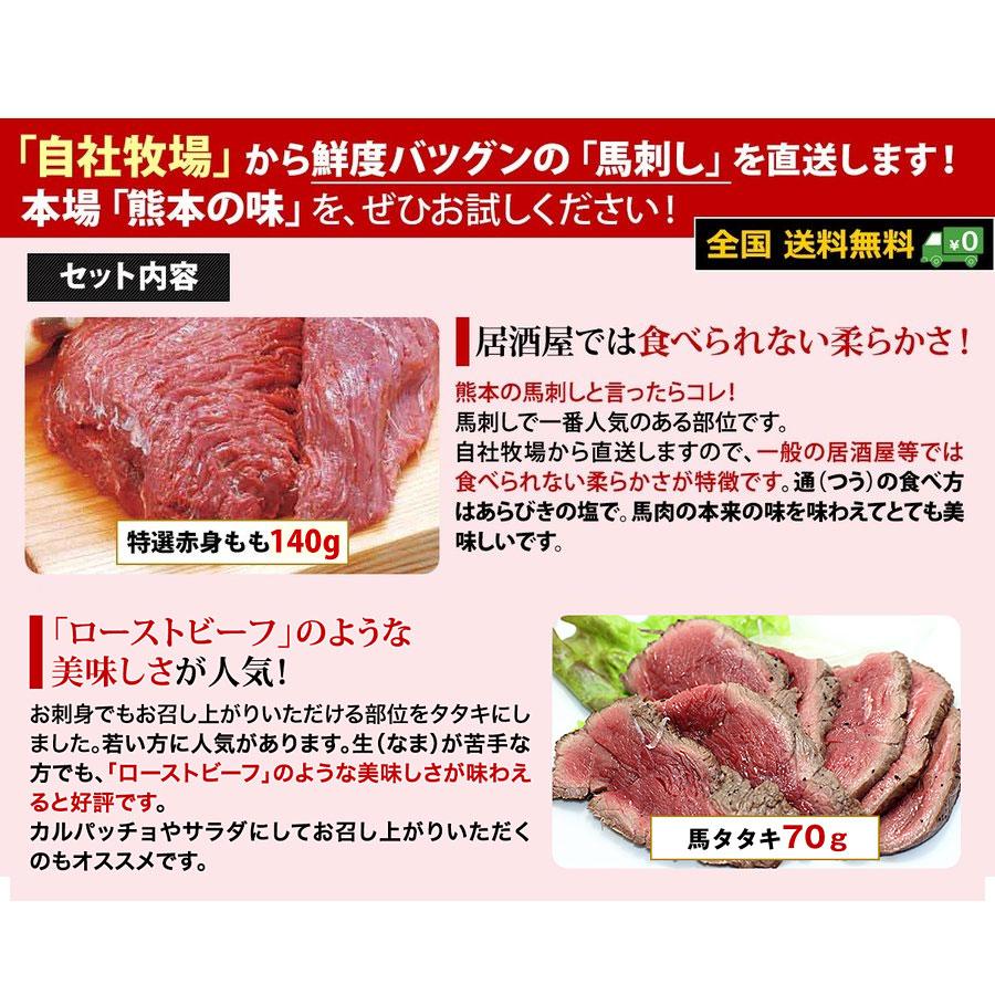 馬刺し 国産 熊本 馬刺し満足入門セット 210g 馬肉 馬刺