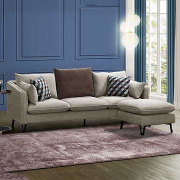 MUNA家居  亞戴莫L型駝色布沙發(全組)  215X143X88cm