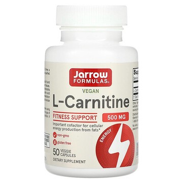 Jarrow Formulas, L-肉鹼，500 毫克，50 粒素食膠囊