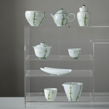 【免運】茶具 泡茶組 手繪茶具 功夫茶具 家用蓋碗茶壺 茶杯壺承茶葉罐 茶則合集 茶道配件 主人杯 茶杯