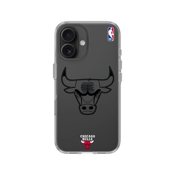 iPhone 16 Clear Case（相機按鈕） 透明 - NBA - B&W-芝加哥公牛 Chicago Bulls B&W - Light