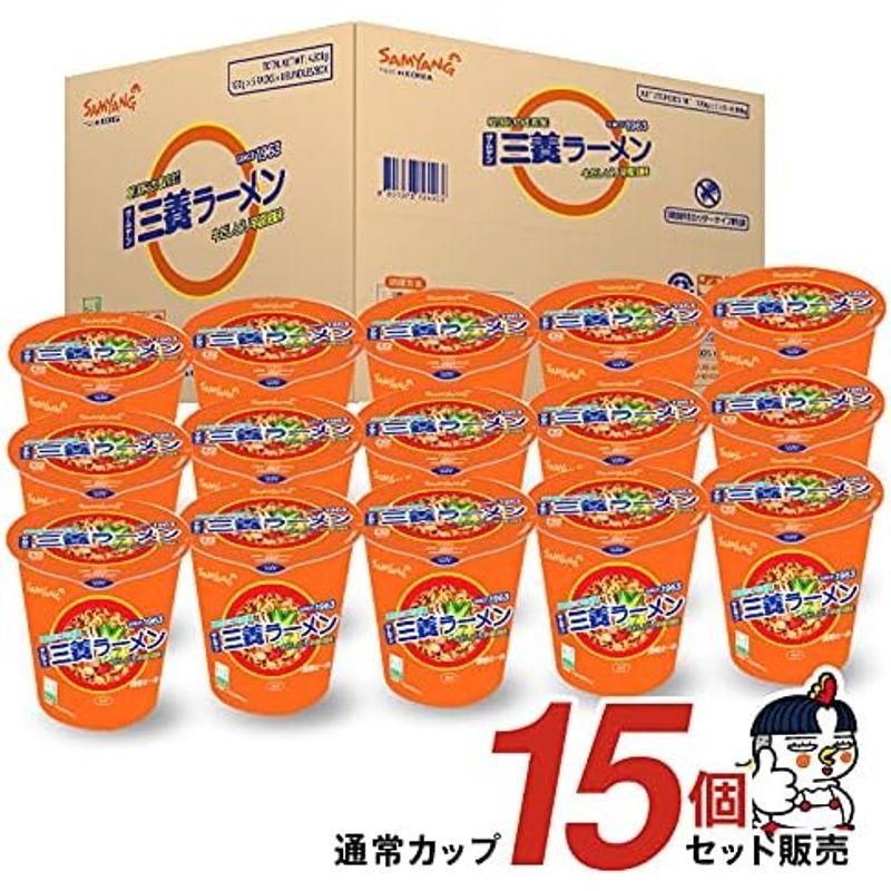 公式三養ラーメン CUP 牛だしピリ辛醤油味 15個セット 65g×15個