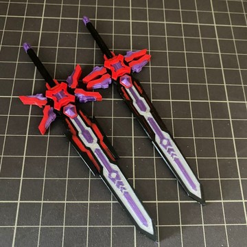 🍀臺灣出貨🍀鎧拼z鐗以刑天武器暗黑烈火劍暗黑天烈劍1/12鎧甲武器打印配件