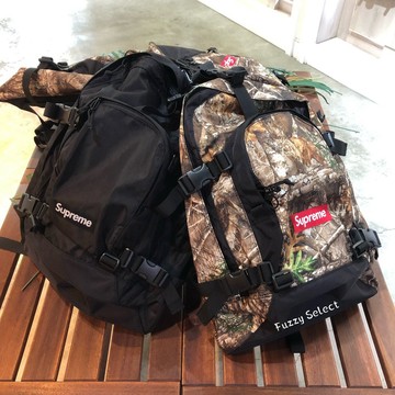 【逢甲 FUZZY】Supreme 47th Backpack 後背包 黑 落葉 FW19B8
