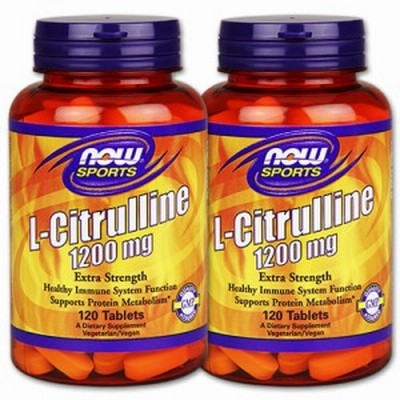 2個セット L-シトルリン 1200mg 120粒 NOW Foods（ナウフーズ）