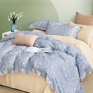 (無被套)天絲40支100%萊賽爾 / 三件式床包枕套組 / 梵花物語