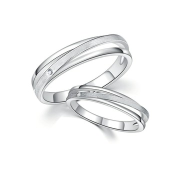 KOR 蔻兒鑽石 無限&愛 鑽石白鋼 情侶戒指/對戒