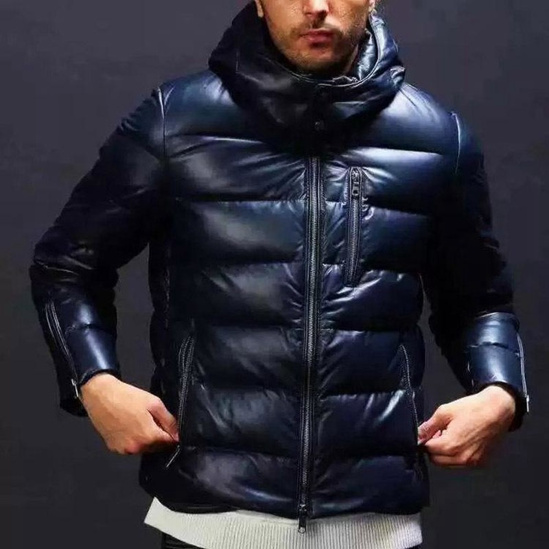 NEW ARRIVAL ダウンジャケット 本革 羊革 レザーライダースジャケット