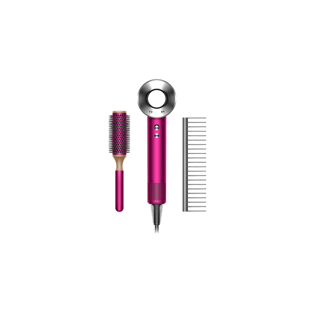 Dyson Supersonic™ 吹風機 HD03 限量全桃紅色 專用透氣髮捲梳及順髮梳