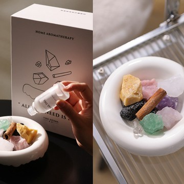 🔜 快速出貨【蝦米良品】開運晶石高級禮盒！白月光香薰禮盒限定 擴香禮盒 香氛石 擴香石 精油香薰 生日禮物 情人節/聖誕節禮物 開運！桃花！招財！