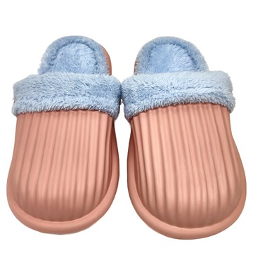 ego life 可拆卸毛絨EVA防水防滑保暖男女室內拖鞋 MS3878  40~41  粉色