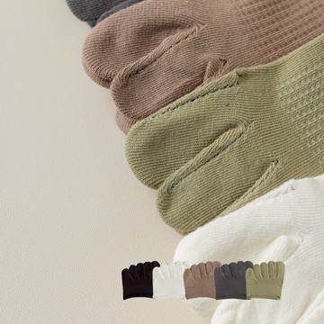 NicoFun 愛定做 4雙 五趾腳背網眼透氣半掌襪(分趾襪 針織襪 抗菌 防臭 五指襪)