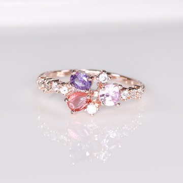 【小Ken先生】韓風｜花草系列｜閃閃琉璃感｜戒指