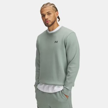 【UNDER ARMOUR】男 Unstoppable Flc 長袖套頭衫 男 綠色-1381688-348