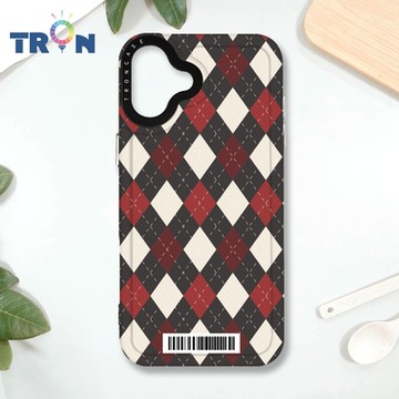 TRON IPHONE 16 PLUS 英式蘇格蘭格紋B款 防摔 MAGSAFE 磁吸 太空載具殼 透黑 手機殼