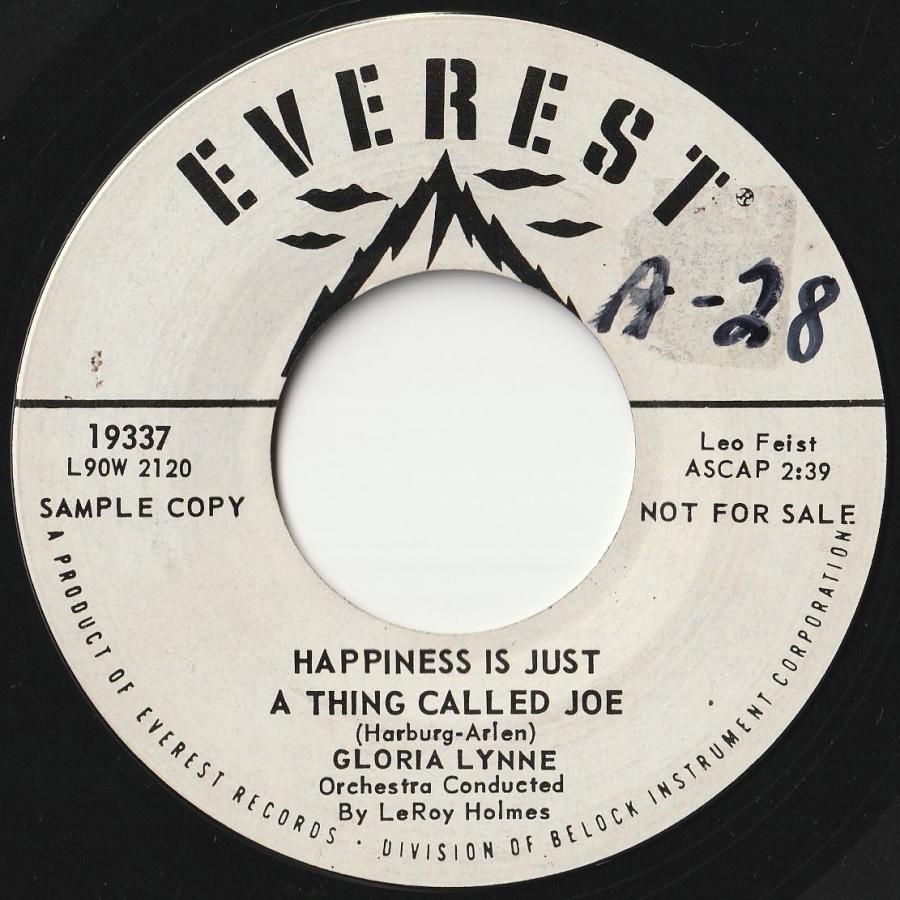 Gloria Lynne My Reverie   Happiness Is Just A Thing Called Joe Everest US 19337 202164 SOUL ソウル レコード 7インチ 45