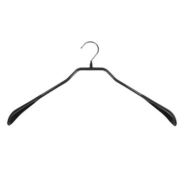 【德國MAWA】時尚無痕止滑外套大衣衣架46cm(黑色/10入)