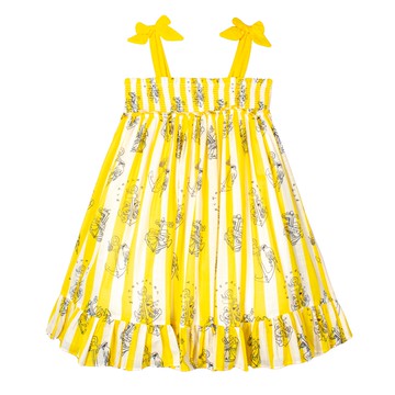 Zimmermann Kids Alight 抽褶條紋洋裝