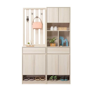 直人木業-TESS淺橡極簡風玄關隔間櫃組120公分(屏風60公分+開放短門60公分)