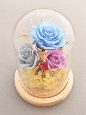 星光永生玫瑰玻璃罩  情人節 生日禮 開幕花禮