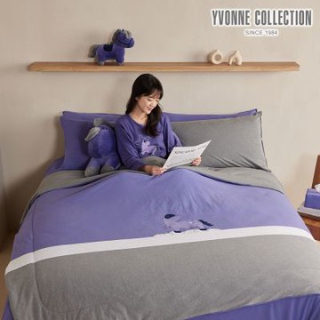 YVONNE 以旺傢飾 冰島馬 雙人四季被-星光紫