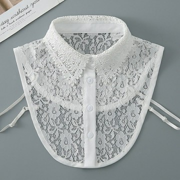 【巴黎精品】現貨+預購 假領子襯衫領片(蕾絲鏤空繡花尖領女裝配件2色a1gg21)