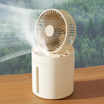 USB噴霧小風扇迷你辦公室桌上面學生宿舍可充電制冷空氣加濕器臺