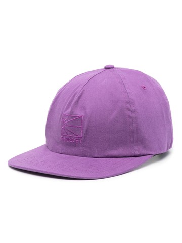 RASSVET - embroidered-logo cotton baseball cap - men - Cotton/Calf Leather - One Size - Purple